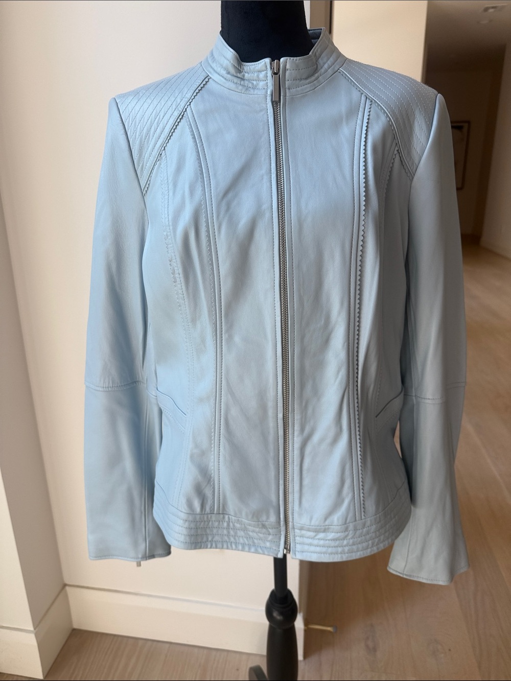 G.I.L.I pale blue leather jacket